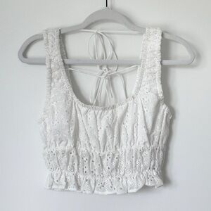 The Frolic Eyelet Crop Top